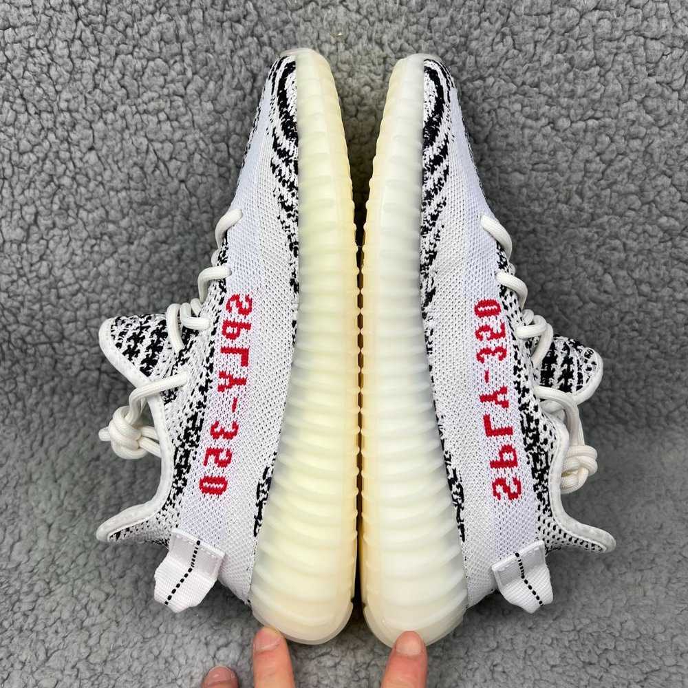 Yeezy Boost 350 V2 Mens 5.5 Shoes White Black Red Zebra Adidas Kanye West 2019 3 - Picture 12 of 12